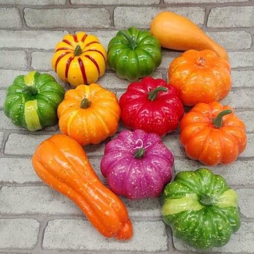 Artificial Pumpkin Farmhouse Decor Fake Vegetable Halloween Small Vegetables Food Photography Props for Kitchen Decoration