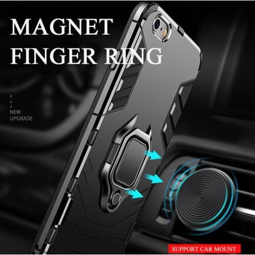 ITEUU Anti-knock Finger Ring Kickstand Armor Case for iPhone 6 6S Plus Cases Shockproof Back Cover for iPhone 6 6S 6plus 6Splus