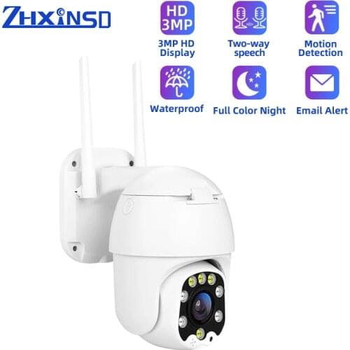 ZHXINSD 3MP Speed Dome Wireless WIFI Camera Outdoor 5x Digital Zoom PTZ IP Camera Audio CCTV Surveillance security protection