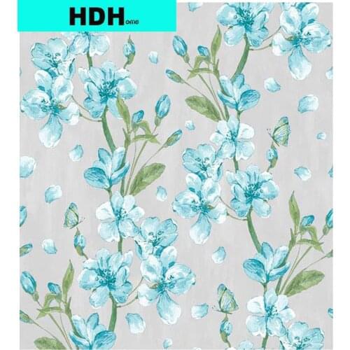 Plum Blossom Peel and Stick Wallpaper Removable Green Leaves Waterproof Wallpaper Vinyl Self Adhesive Contact Paper Decorative