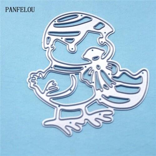 PANFELOU Metal craft Mr Duck paper die cutting dies for Scrapbooking/DIY Easter wedding Halloween cards