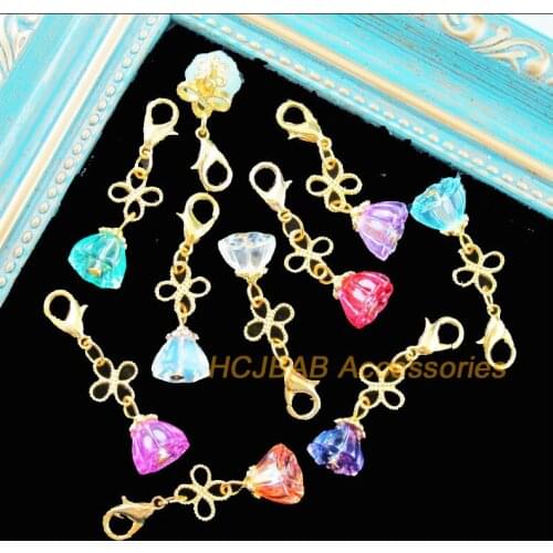 10 New Lotus Seedpod With Clasps Charms Gold Plated Clover Leaves Bail Mixed 10x23mm