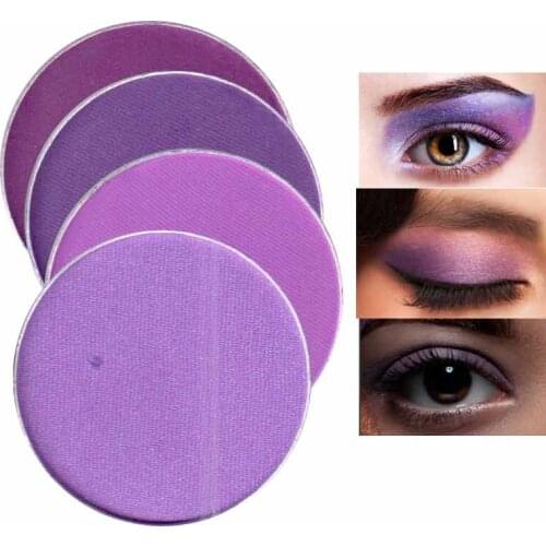 Color Salon INS Popular Purple Eye Shadow Powder Make Up Matte Glitter Shimmer Pigment Crystal Makeup Cosmetics