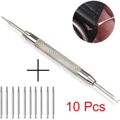 10PCS Stainless Steel Spring Bar 16mm 18mm 20mm 22mm 24mm 26mm Silver Metal Watchband Repair Tool Watchmaker Accessories