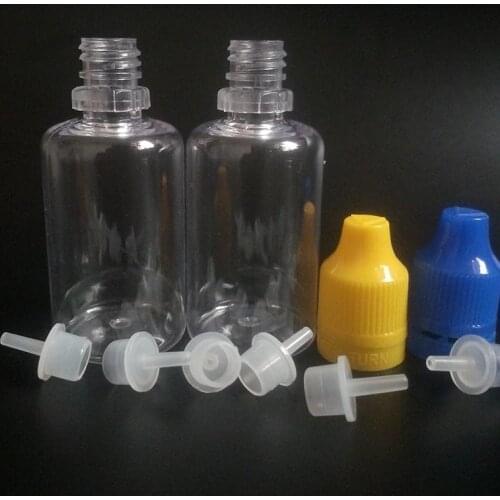 30ml Dropper Empty Bottles Plastic PET Bottles With Childproof Tamper Evident Cap And long thin dropper tips