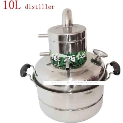 1piece DIY Moonshine Ethanol Stainless 10 Litre Spirits Distillation Boiler Home Brewing equipment