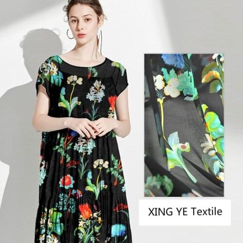 Silk Stretch Georgette Fabric Mulberry Silk Cloth for Tops Shirts Dress Female Fashion Per Meter Alibaba com Textile