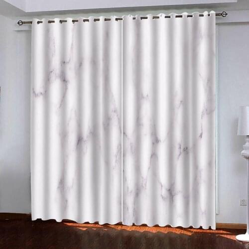 Modern Style 3D Blackout Curtains Simple purple marbling Curtain bedroom Living Room kitchen Curtains 3d decor