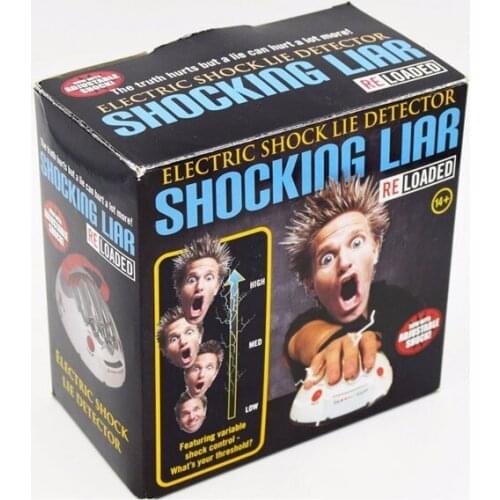 Tricky Funny Adjustable Adult Polygraph Test Micro Electric Shock Lie Detector Shocking Liar Truth Party Game Consoles Toy Gifts