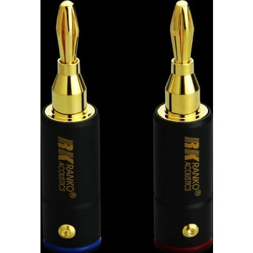 RANKO ACOUSTICS RCB-100 24K Gold-Plated Red Copper High-Performance Copper Housing Banana Connector