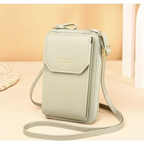 Ladies Wallet PU Leather Long Mobile Phone Bag Fashion of Multifunctional Student Diagonal Wallet Bag Purses and Handbags