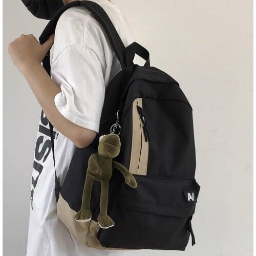 Women Backpack Vintage Nylon Student Boy School Bag Men Ladies Waterproof Kawaii Male Backpack Girl Book Bag Female