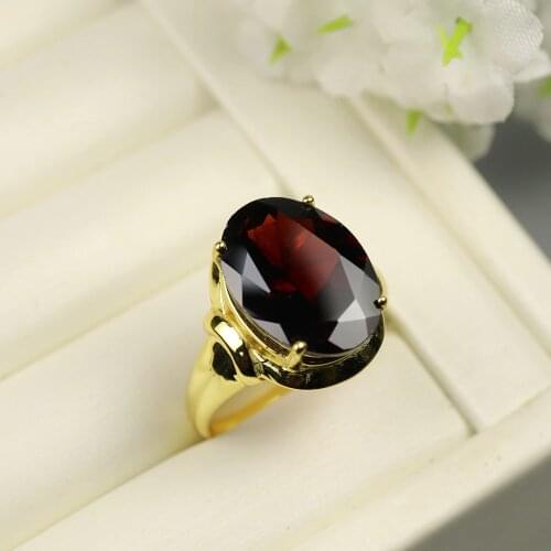 9.5 ct Natural Black Garnet gemstone Ring oval cut 12*16mm rare big size garnet gemstone jewelry 925 sterling silver for women