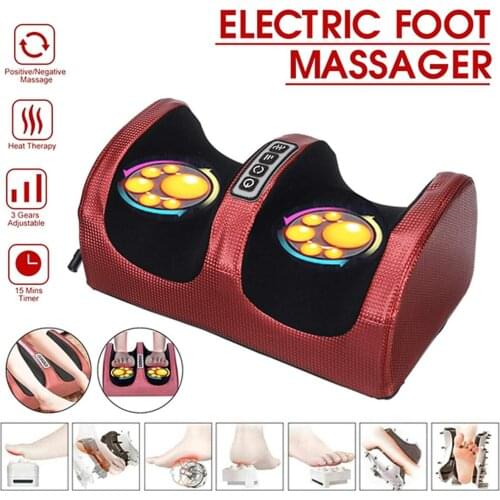 110-240V Foot Massage Machine Electric Shiatsu Foot Massager Heating Therapy Body Massage Roller for Relief Leg Fatigue Gift