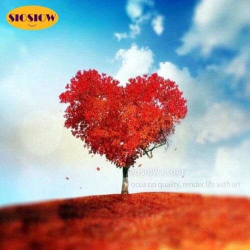 5d Diy Diamond Mosaic Painting Love Red Heart Tree Cross Stitch Kits Bead Diamond Art Embroidery Hobby Decor Home Gifts For Girl