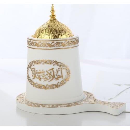 Arabic Ceramic Incense Burner Resin Incense Burner Middle East Ceramics Incense Holder for Office Home Decor Christmas Girls Gif