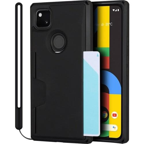 Card Slots Case for Google Pixel5 Pixel4a 5G case 360 full protection Shockproof case Pixel 5 pixel 4a Cover Phone Stand Case