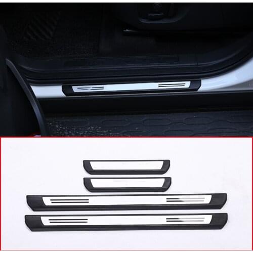 ABS Black Outside Door Sill Scuff Threshold Protector Plate Cover Trim For Land Rover Discovery Sport L550 Exterior Accessories