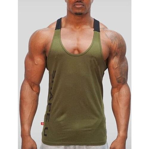 Men Sleeveless Vest Loose Casual Tanks Running Fitness Spandex Vests Men U-Neck Tank M-2XL