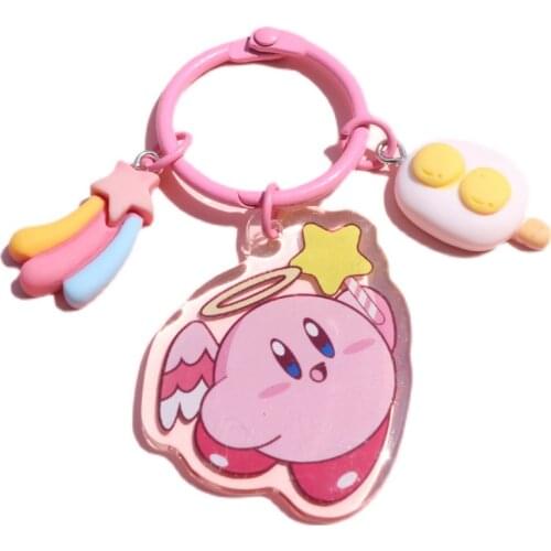 Anime Action Figures Toys Kirby Model Two-Dimensional Peripherals Toys Cartoon Sweet Pink Kirby Figure Model Accessories Girls