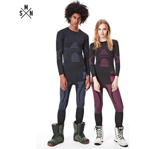SMN Ski Thermal Underwear Set Outdoor Sports Wicking Underwear Adult Men and Women Couple Skiing Snowboarding Clothes