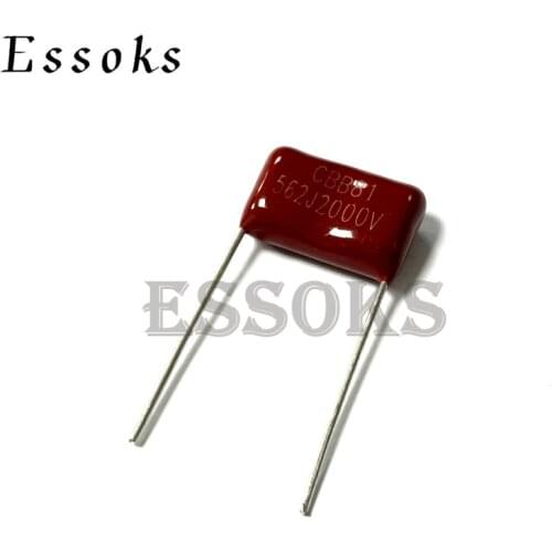 10PCS 2000V562J 0.0056UF Pitch 15mm 5.6NF 2000V 2KV 562 562J CBB Polypropylene film capacitor