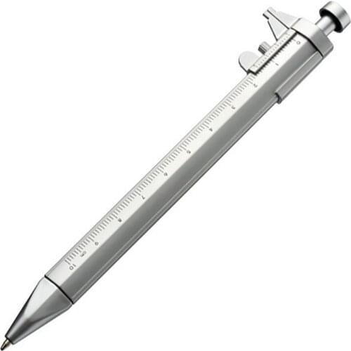 Creative Ballpoint Pens with 0-10cm Measuring Scale, 1.0mm Tip, Black / Blue Refill, Student Writing Stationery Office Supplies