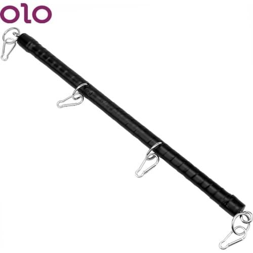 OLO Cuffs Fetish Restraints Unisex Hand Ankle Shackles Metal Adjustable Spreader Bar Bondage Set Erotic Toy Sex Toys for Adult