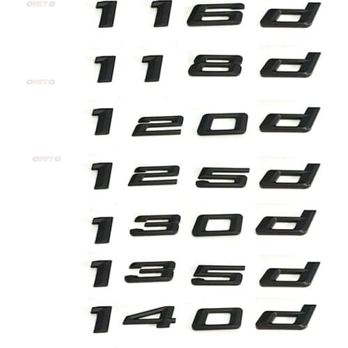 Matt ABS Number Letter 3D logo Rear Trunk Emblems Car Words Sticker for 1 Series E81 E82 E87 F20 F21 118d 120d 125d 130d 116