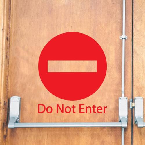 Do Not Enter Sign Store Business Decal - Vinyl Stiker For Door Cheap Sale Waterproof Murals NW15
