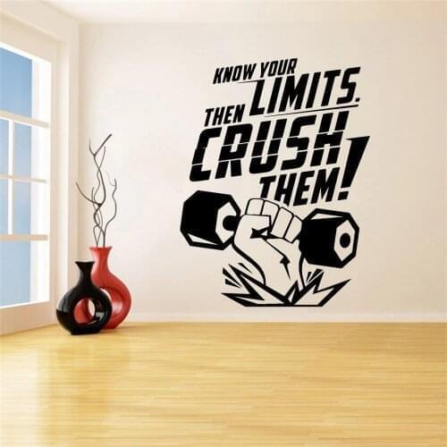 Colorful GYM Wall Sticker Pvc Removable For Home Decor Living Room Bedroom Decoration Accessories Murals
