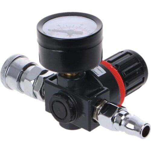 X7AE 1/4" HVLP Spray Air Regulator w/Pressure Gauge Diaphragm Control Auto Paint