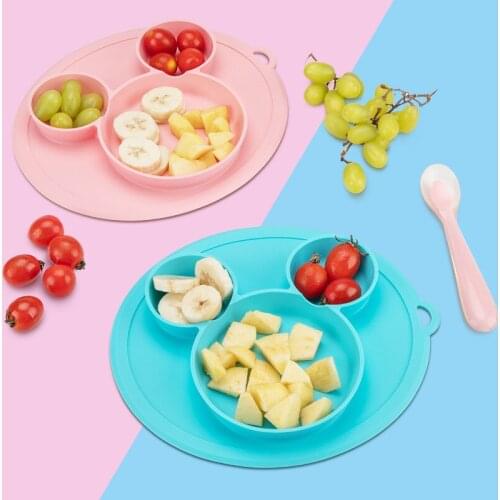 Baby Silicone Plate Kids Bowl Plates Baby Feeding Bowl Baby Silica Gel Dishes Kids Tableware Childrens Silicone Sucker Bowl