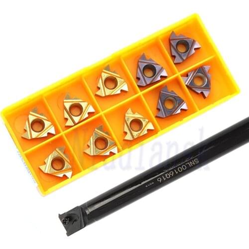 SNR0013N SNR0014N SNR0016Q16 SNR0020R SNR0025S16 Internal Thread Tool Holder 10pcs 16ER AG60 VP15TF 16ER AG55 16IR Carbide Blade