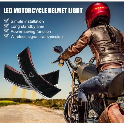 Universal motocross 8 LED 2.4G Wireless Universal Moto Brake Turn Signal Light Warning Light Helmet Lamp Motorcycle Accessories