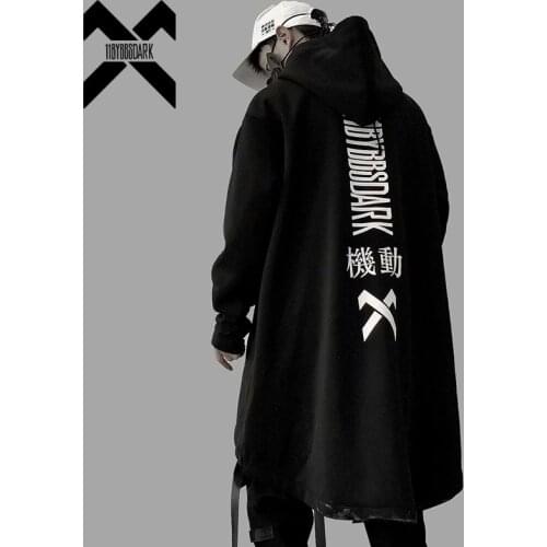 11 BYBBS DARK Sweatshirts Men Harajuku Streetwear Long Hoodies Autumn Fashion Casual Hip Hop Male Jacket Oversize Cotton DG24