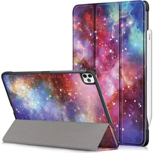 Auto Sleep Wake UP Smart Cover for iPad Pro 11 Inch 2020/Pro 11 2018 Tri-folding Ultra Slim PU Leather Case for New iPad 11+Pen