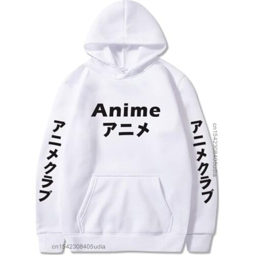 Japanese Anime Hoodie Cartoon Printing Sudadera Hombre Aesthetic Harajuku Pullover Sweatshirt Anime Club Moletom Tops