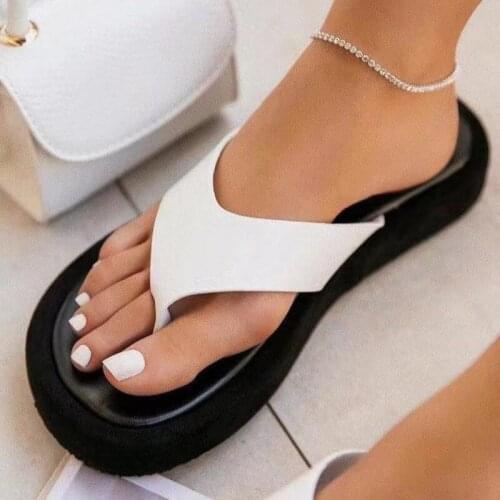 Zapatillas de verano duraderas para mujer,chanclas informales de masaje,sandalias de playa con cuña, de habitación a rayas,2021