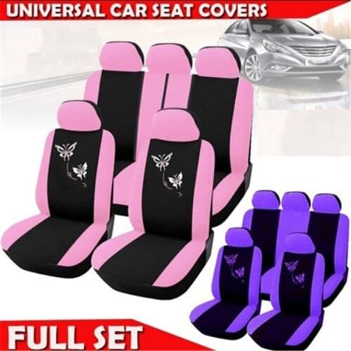 Car Seat Cover Durable Leather Universal Full Set Of Five Cushions For Front And Rear Wheels Multi Design Cushion Washer