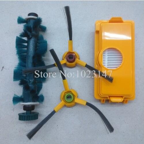 1x Dust Filter + 1x Agitator Brush + 2x Side brush kit for Ecovacs Deebot Deepoo D73 D76 D77 series