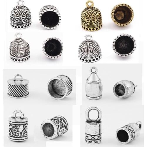 6pcs Necklace End Tip Tassel Caps Beads Cap End Cap For Fashion Jewelry Making DIY Handmade Jewelry Finding
