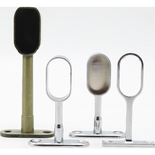 2pcs Wardrobe Tube Support Bracket Clothes Hanging Rod Holder fitting for tube