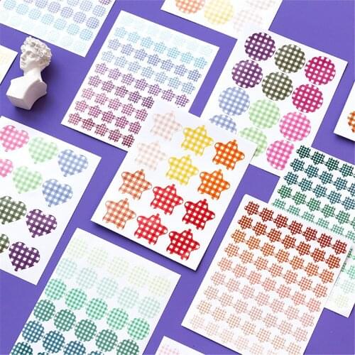 6 Sheets Kawaii Colorful Ribbon Stickers DIY Adhesive Decoration Label Paper Sticker Journaling Scrapbooking Supplies Stationery