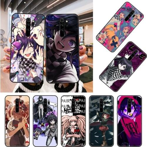 Phone Case For Xiaomi Redmi 8 8A 7A 7 K20 Note 9 9S Pro 4 5 Plus Black Cover Prime Art Back Soft Danganronpa V3 Kokichi Oma