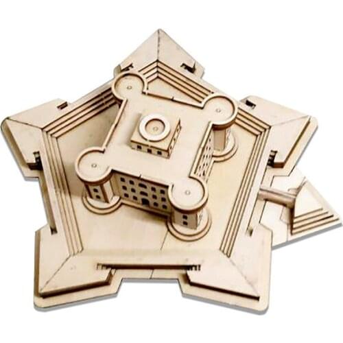 1:700 Wooden Building Naval Battle Scenes CY707 Military War Scenery Redoubt Castle Fort Model DIY Assembly