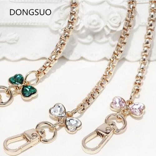 Designer chain strap butterfly Decoration 5mm 0.5cm gold metal chain handbag bag purse replacement Accessories Hardware quality