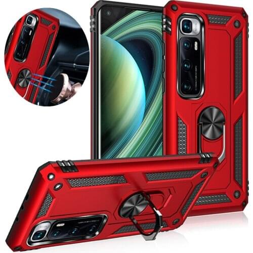 For Xiaomi Mi 10 Ultra Case Luxury Armor Shockproof Silicone Car Holder Ring Case for Mi10 Mi 10 Pro Ultra Cover Case Coque