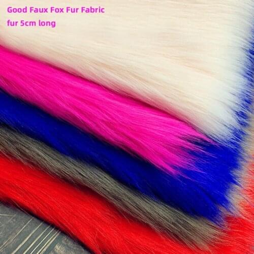 Good 175x50cm1pc Faux Fur Fabric 5cm Long Fur Faux Fox Plush Fur Fabric Sewing Material Diy Home Decoration/Clothing Accesories