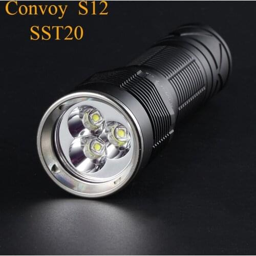 Convoy S12 with Luminus SST20 or Nichia 219C LED Flashlight Linterna Torch Lanterna 21700 Flash Light Camp Lantern Work Light